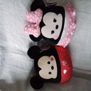 Valentines Day Squishmallows Mickey & Minnie Mouse 9"